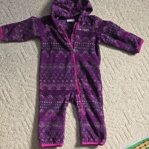 Columbia Purple Kids One Piece Fleece